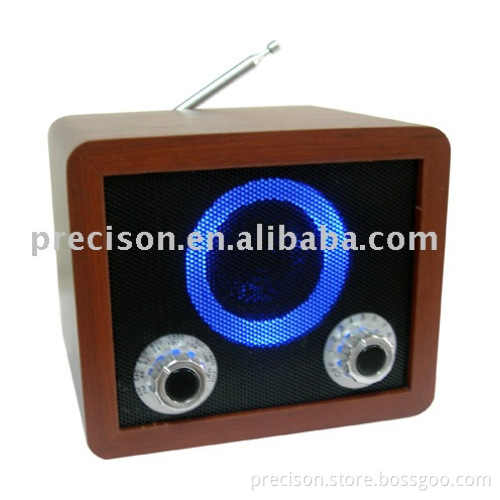 PS-7085A Classical Wooden Radio with speaker and backlight
